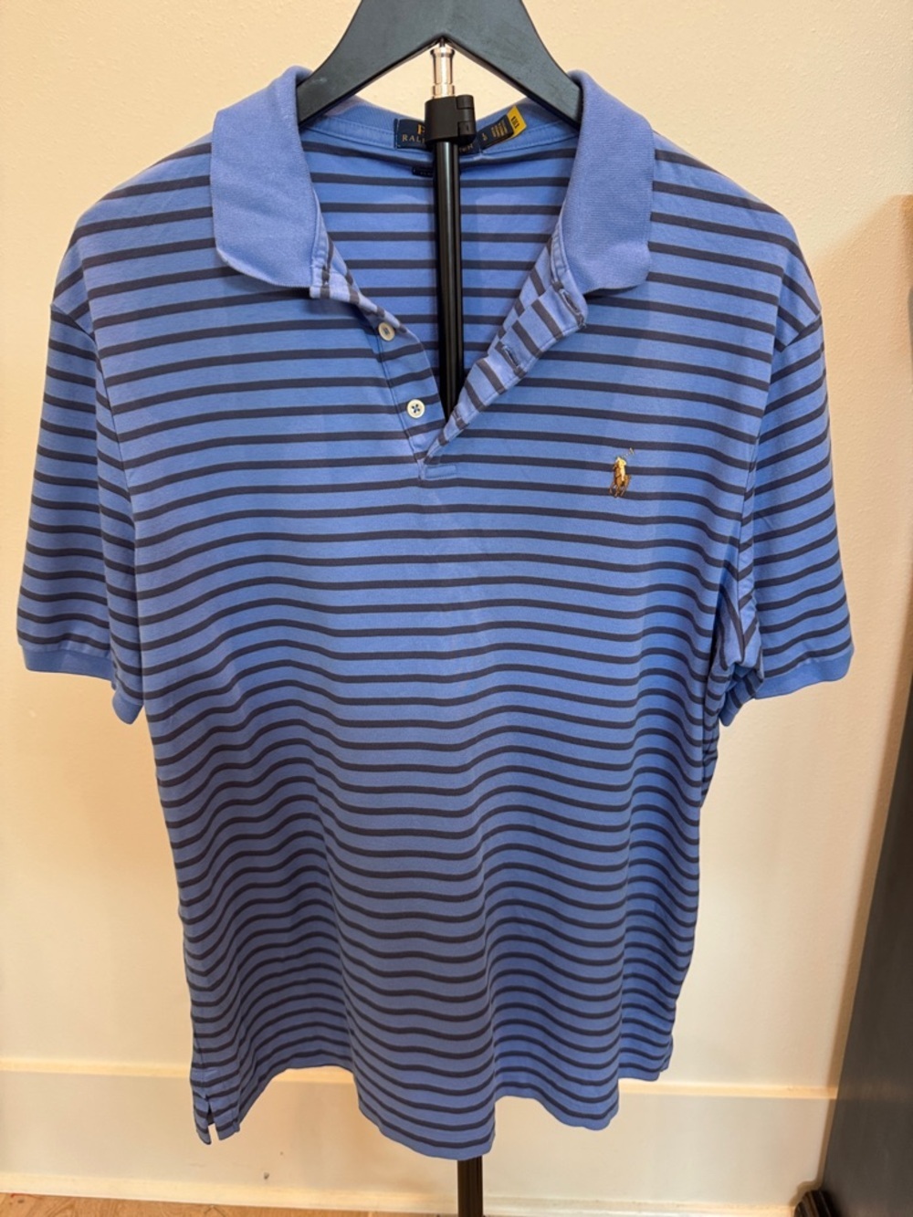 Polo by Ralph Lauren Blue and Navy Striped Polo Shirt